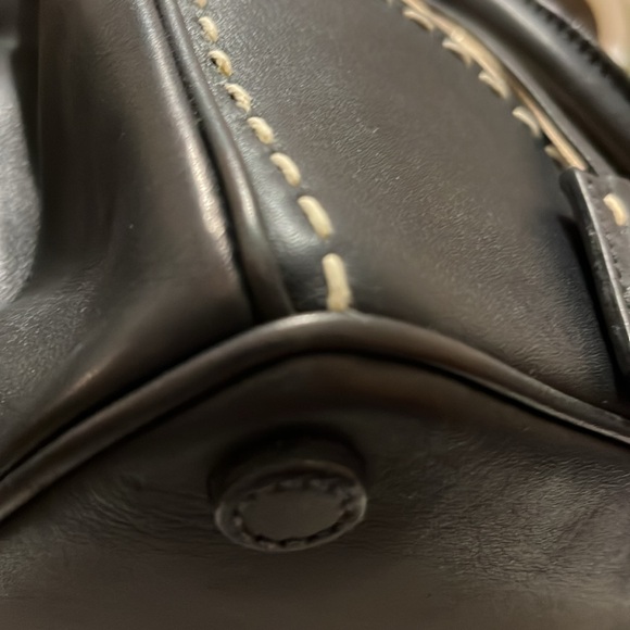 PRADA City Stitched Beige Canvas Hand-Stitched Leather, Double Zipped Tote - Picture 16 of 17